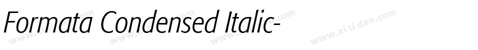 Formata Condensed Italic字体转换